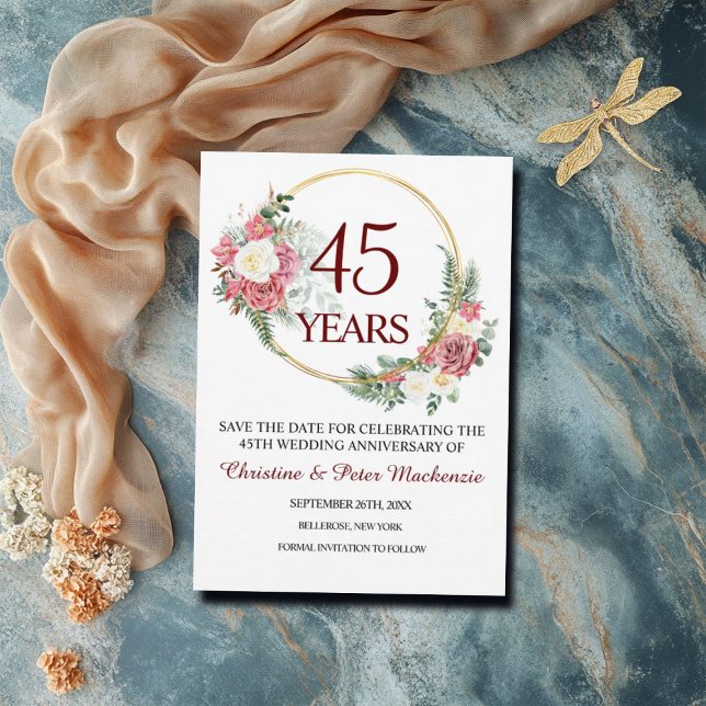 45th Sapphire Wedding Anniversary  Save The Date (Creator Uploaded)