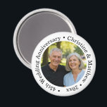 45th Wedding Anniversary Add Your Own Couple Photo Magnet<br><div class="desc">This elegant wedding anniversary design can be personalized with the a special photo of the couple,  their names and the date of the anniversary.</div>