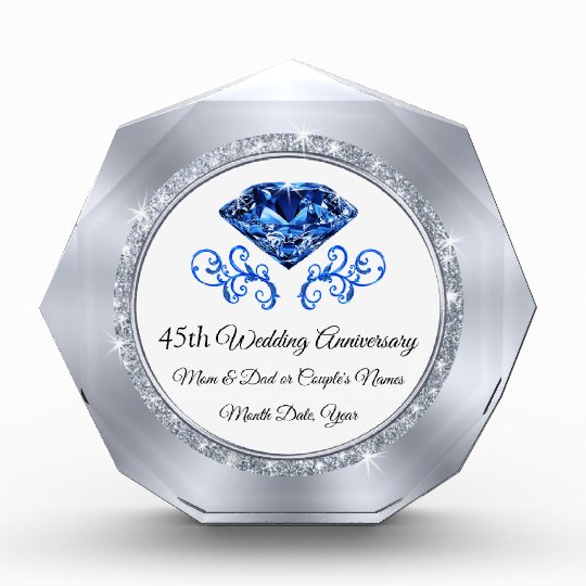 45th Wedding Anniversary Gift Ideas for Parents Zazzle