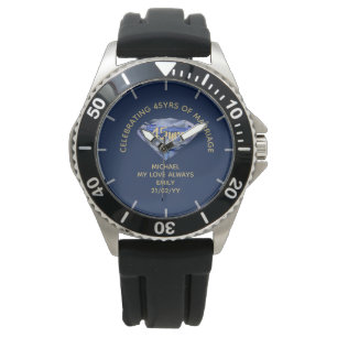 45th Wedding Anniversary Husband - Commemorative 3 Watch