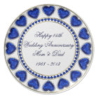 45th Wedding Anniversary Melamine Plate