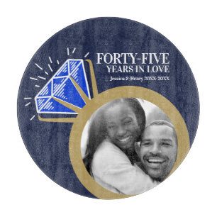 45th wedding anniversary party sapphire cutting board