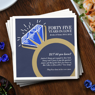 45th wedding anniversary party sapphire fun facts napkin