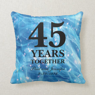45th Wedding Anniversary Sapphire Party Lights Cushion