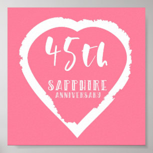 45th wedding anniversary traditional sapphire poster