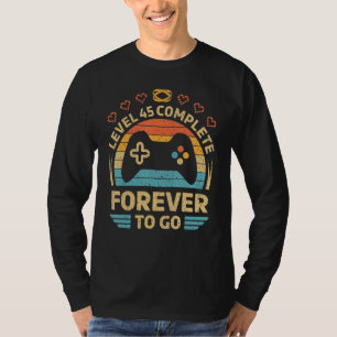 45th Wedding Anniversary Video Gamer Level 45 Comp T-Shirt