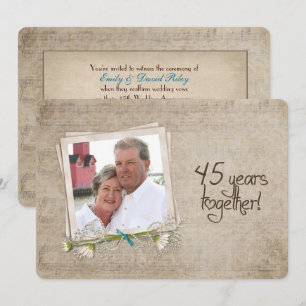 45th Wedding Anniversary Vow Renewal Invitation