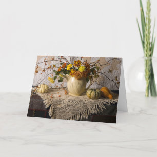 4697 Autumn Still Life Quilts Birthday Card