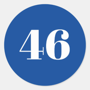 "46" Biden President, Biden Harris 2020, Election Classic Round Sticker