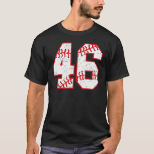 46 Birthday Baseball Theme Bday Party Celebration  T-Shirt