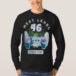 46 Birthday Gamer Next Level 46 Gaming Controller  T-Shirt