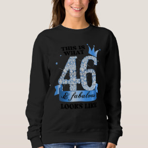 46 & Fabulous I Blue White Party Group Candid Phot Sweatshirt