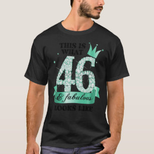 46 & Fabulous I Turquoise White Party Group Photo  T-Shirt