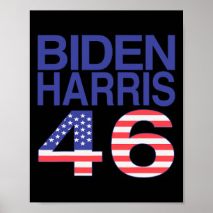 46 Usa Flag - Biden Harris 46th President - Patrio Poster