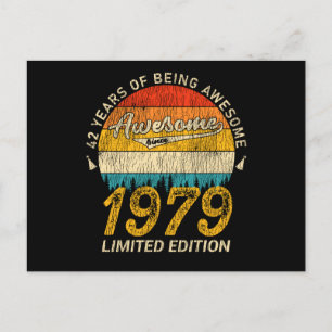 46 Year Old 1979 Retro Awesome 46th Birthday Gift Postcard