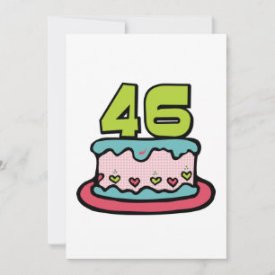 46 Year Old Birthday Cake Card