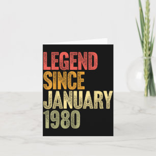 46 Year Old Legend Since January 1980 Retro 46th B Card
