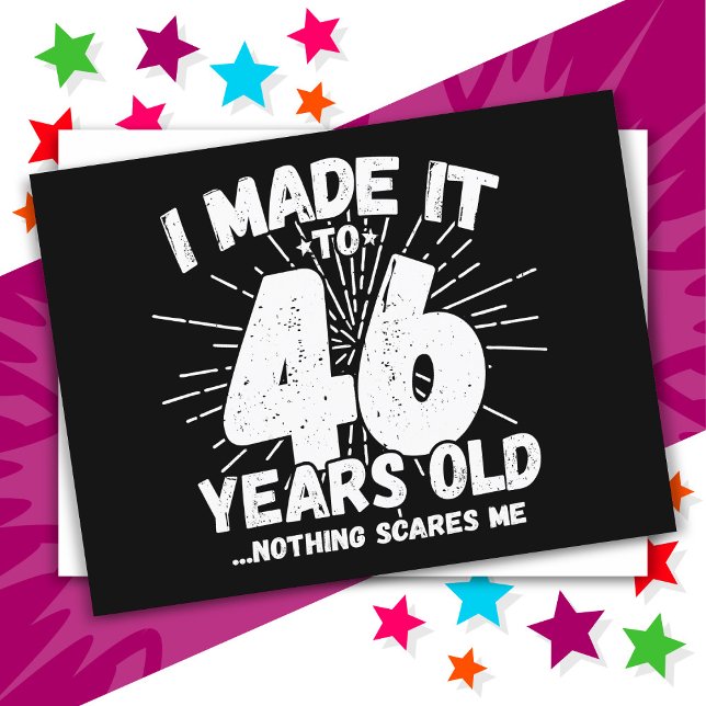 46 Year Old Sarcastic Meme Funny 46th Birthday Postcard (Creator Uploaded)