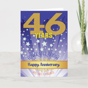 46 Year Recovery Anniversary Bold Numeral Card
