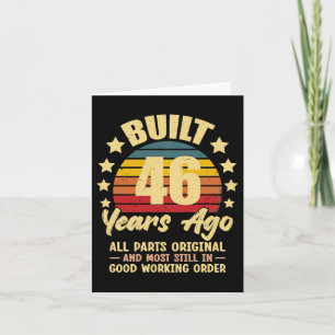 46 Years Ago All Parts Original 46th Birthday Card