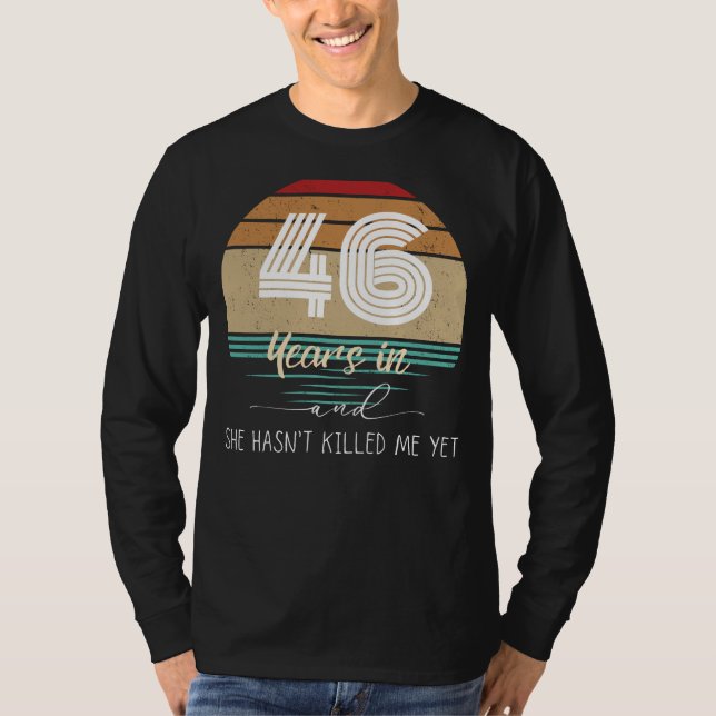 46 Years of Laughter: Amusing Anniversary Tee - Su (Front)