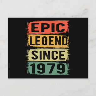 46 Years Old Bday 1979 Epic Legend 46th Birthday Postcard