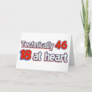 46 years Old birthday designs Card
