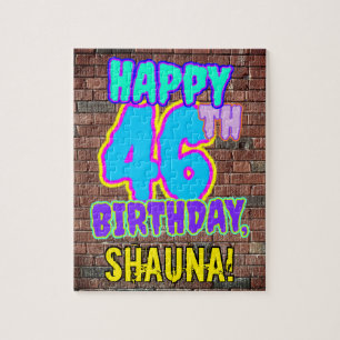 46th Birthday ~ Fun, Urban Graffiti Inspired Look Jigsaw Puzzle