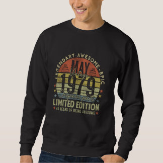 46th Birthday Gifts Vintage May 1979 46 Years Old Sweatshirt
