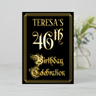 46th Birthday Party — Fancy Script & Custom Name