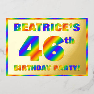 46th Birthday Party — Fun, Rainbow Spectrum “46”