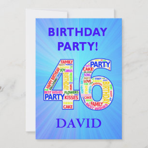 46th Birthday Party Invitation Add a Name