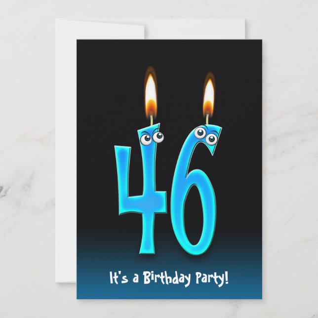 46th Birthday Party Invite (Front)