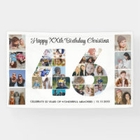 46th Birthday Party Number 46 Photo Collage