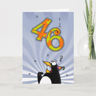 46th Birthday - Penguin Surprise Card