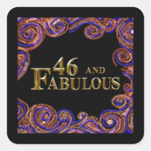 46th Birthday Square Sticker