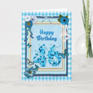 46th Birthday with a scrapbook effect Card