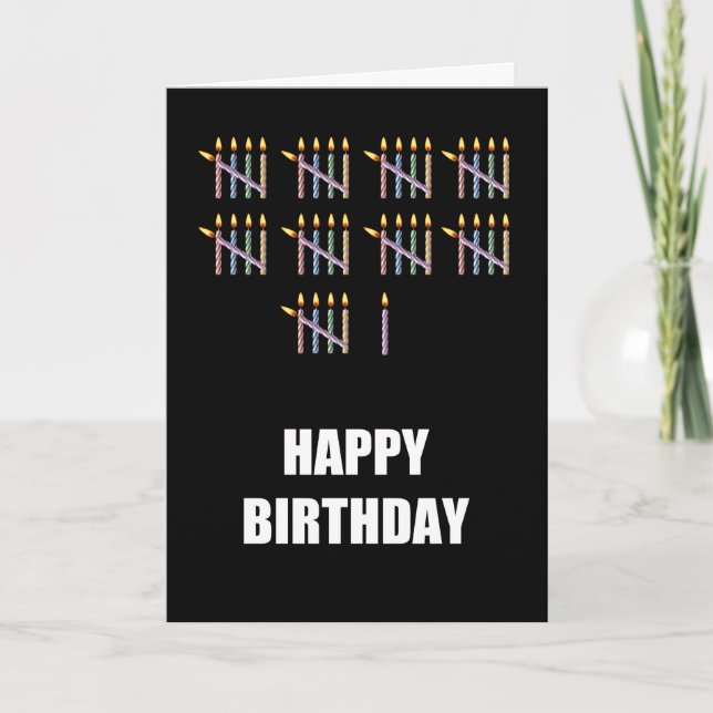 46th Birthday with Candles Card (Front)