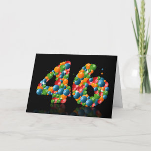 46th birthday with numbers formed from balls card