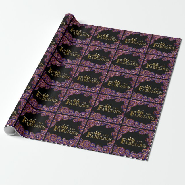 46th Birthday  Wrapping Paper (Unrolled)