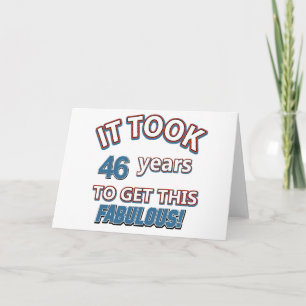 46th year birthday designs card