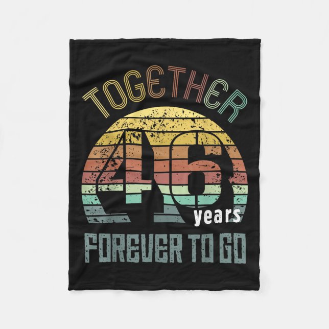 46th Years Wedding Anniversary For Couples Matchin Fleece Blanket (Front)