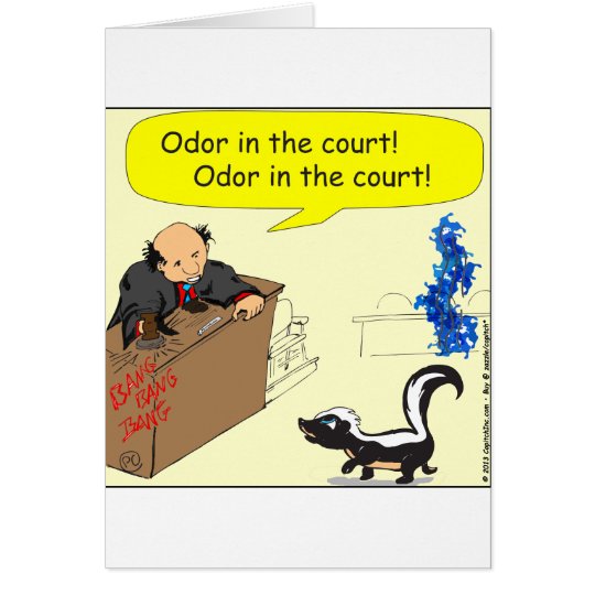 471 odour in the court Cartoon Card