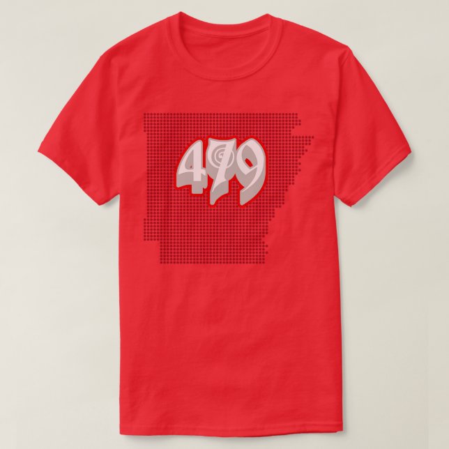 479 ARKANSAS AREA CODE SPOTS N DOTS T-Shirt (Design Front)