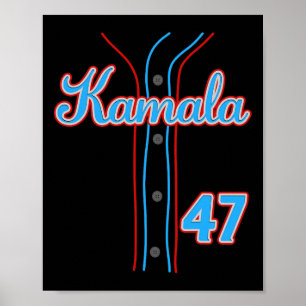47 Baseball Jersey Shirt Team Kamala For President Poster