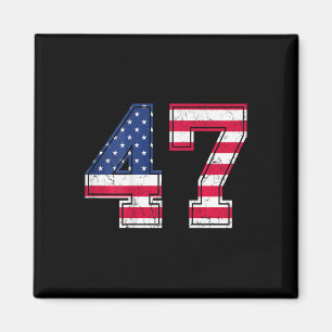 47 Birthday Shirt Usa Flag Sports Team Jersey Ck N Magnet