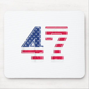 47 Birthday Shirt Usa Flag Sports Team Jersey Ck N Mouse Pad