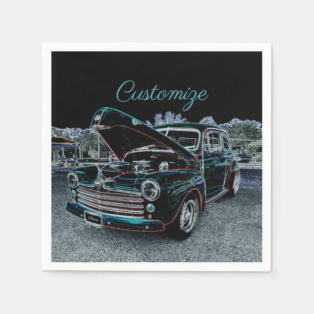 '47 Classic Automobile paper Napkins (Front)