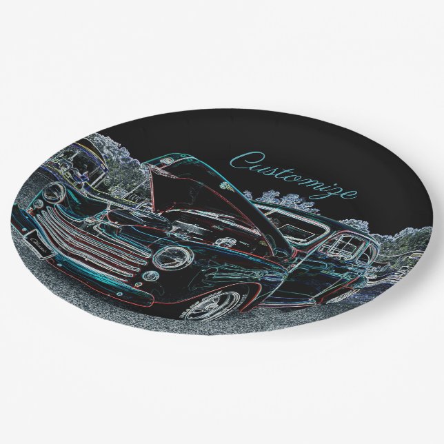 '47 Classic Automobile Paper Plates (Angled)