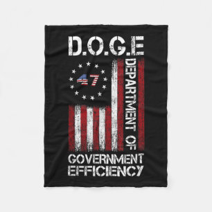 47 D.o.g.e Doge Department Of Government Efficienc Fleece Blanket